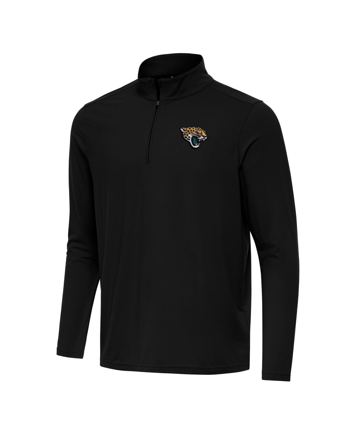 Antigua Men's Black Jacksonville Jaguars Intent Quarter-Zip Pullover Top - Black
