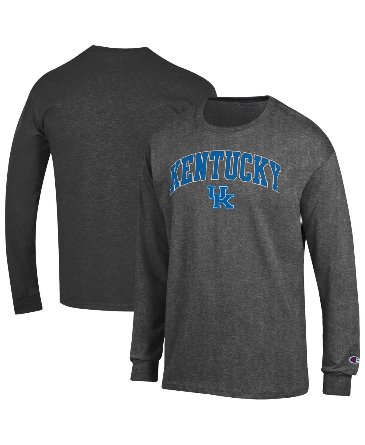 Champion Men's Champion Heather Charcoal Kentucky Wildcats Arch Over Logo Long-Sleeve T-Shirt - Heather Charcoal