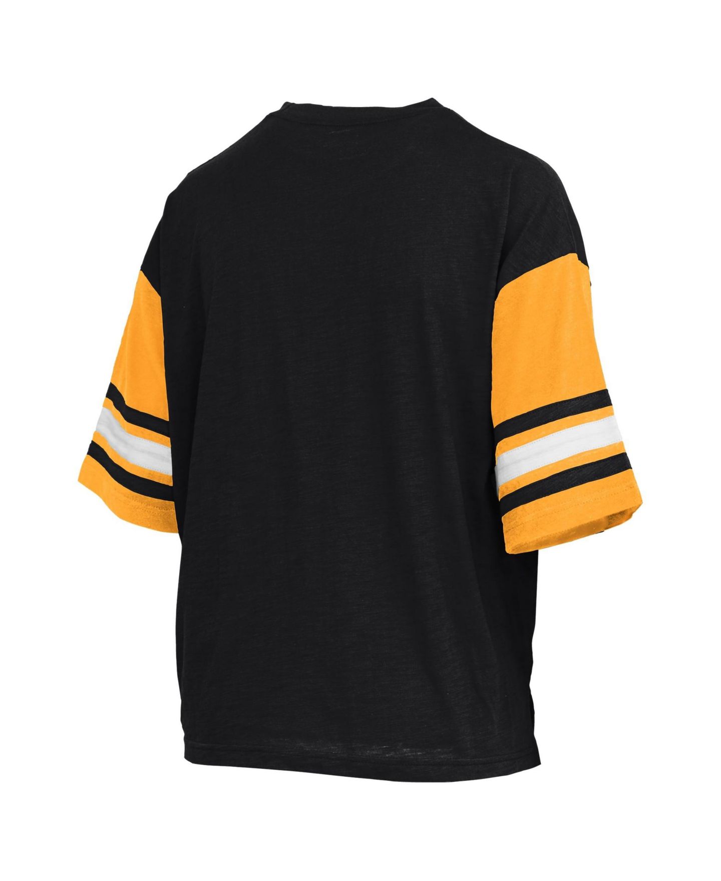 Женская футболка Pressbox Black Missouri Tigers Sunday Color block Seal Slub — фото 3