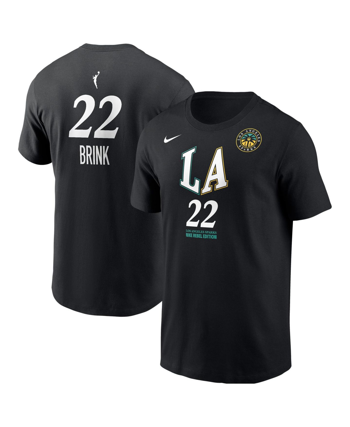 Мужская футболка Nike Cameron Brink Black Los Angeles Sparks Name & Number Rebel Edition — фото 1