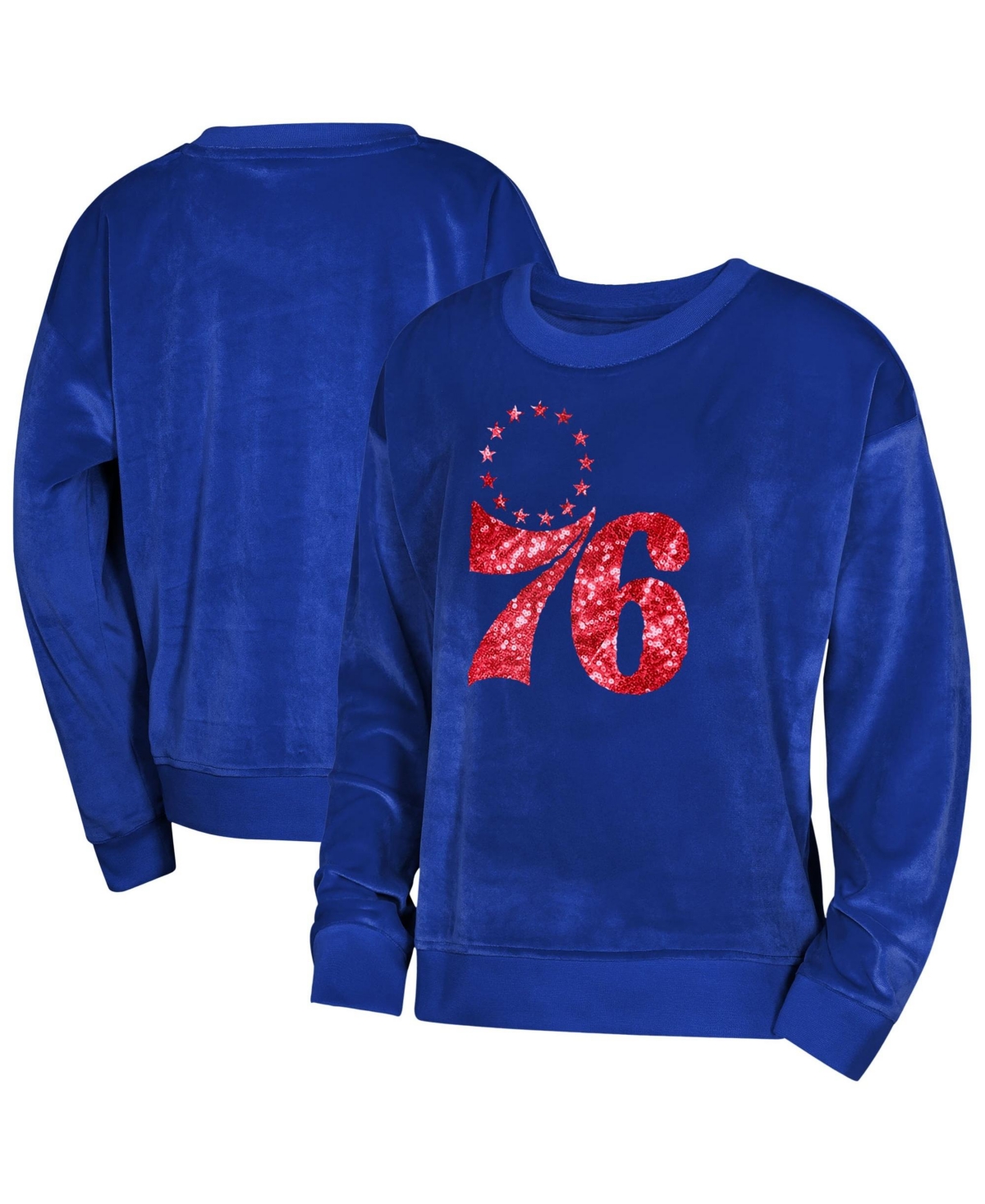 Outerstuff Big Boys' and Girls' Royal Philadelphia 76ers Step Back Sweatshirt - Royal