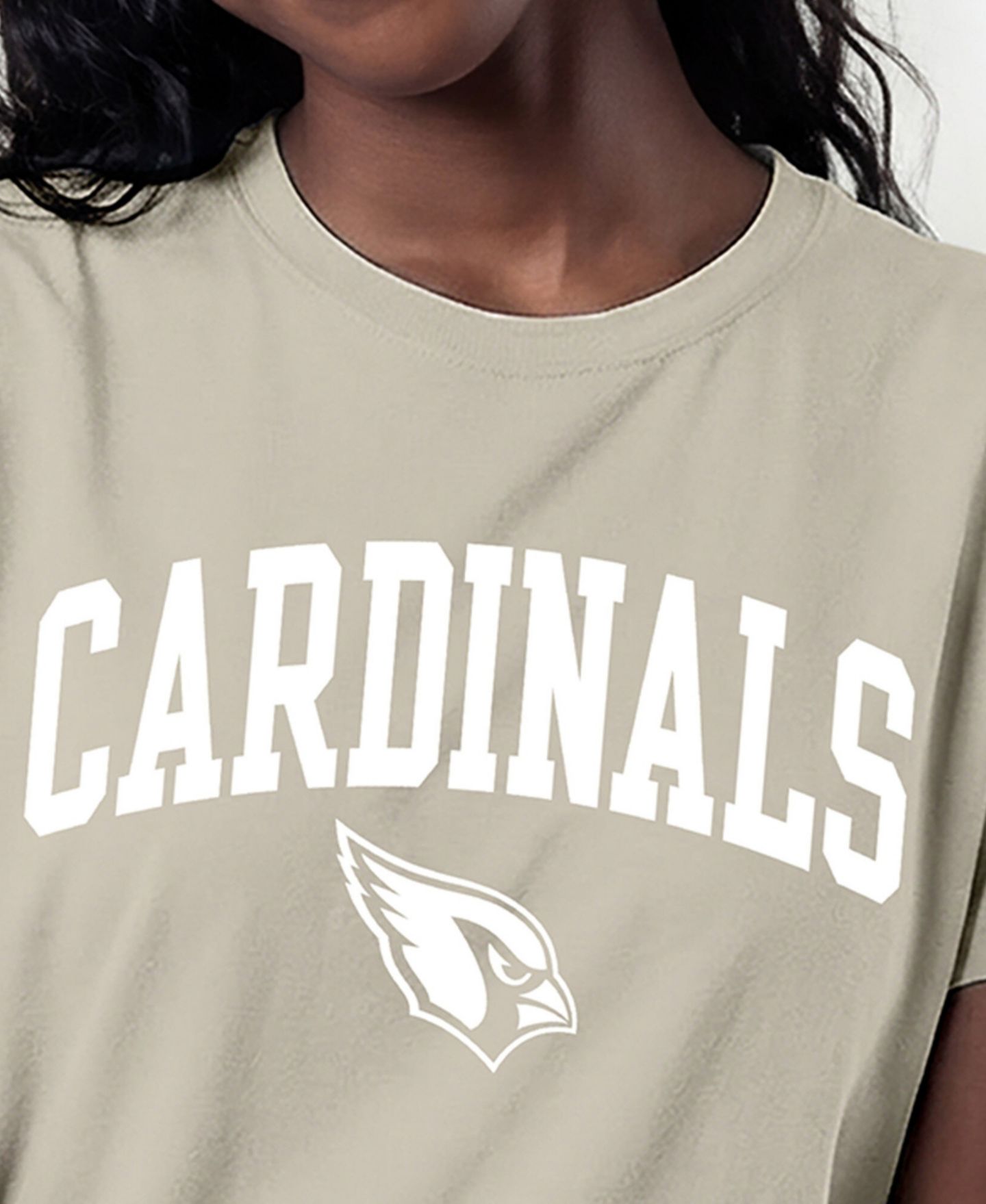 Женская футболка Champion Light Brown Arizona Cardinals Cocoa Butter — фото 5