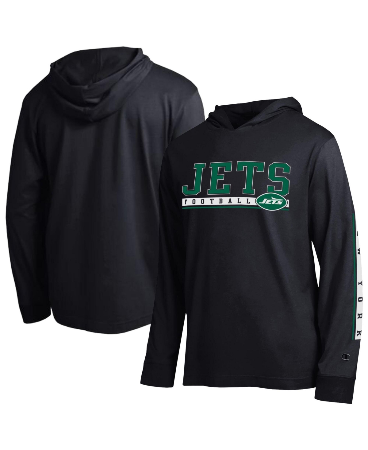 Champion Men's Black New York Jets All Star Hooded T-Shirt - Black