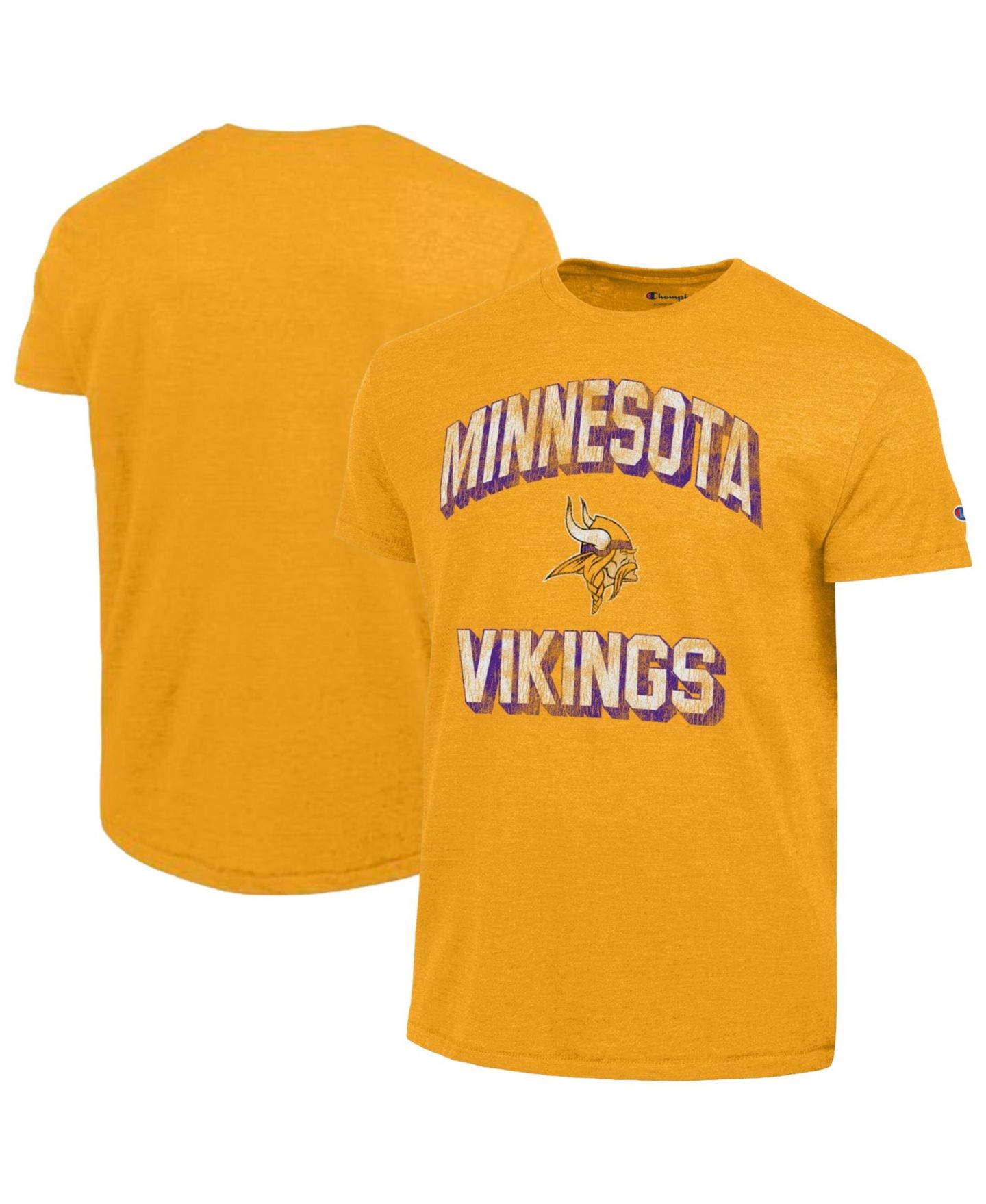 Мужская футболка Champion Heather Gold Minnesota Vikings Ultimate Tri-Blend — фото 1