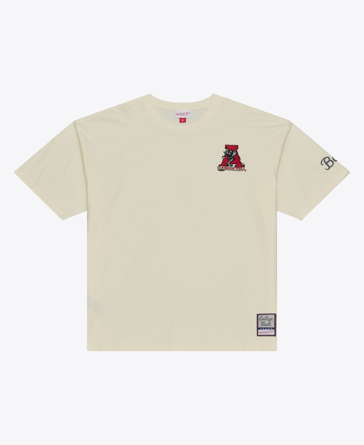 Mitchell & Ness Men's Mitchell Ness Cream Alabama Crimson Tide Oversized Heritage Hue T-Shirt - Cream