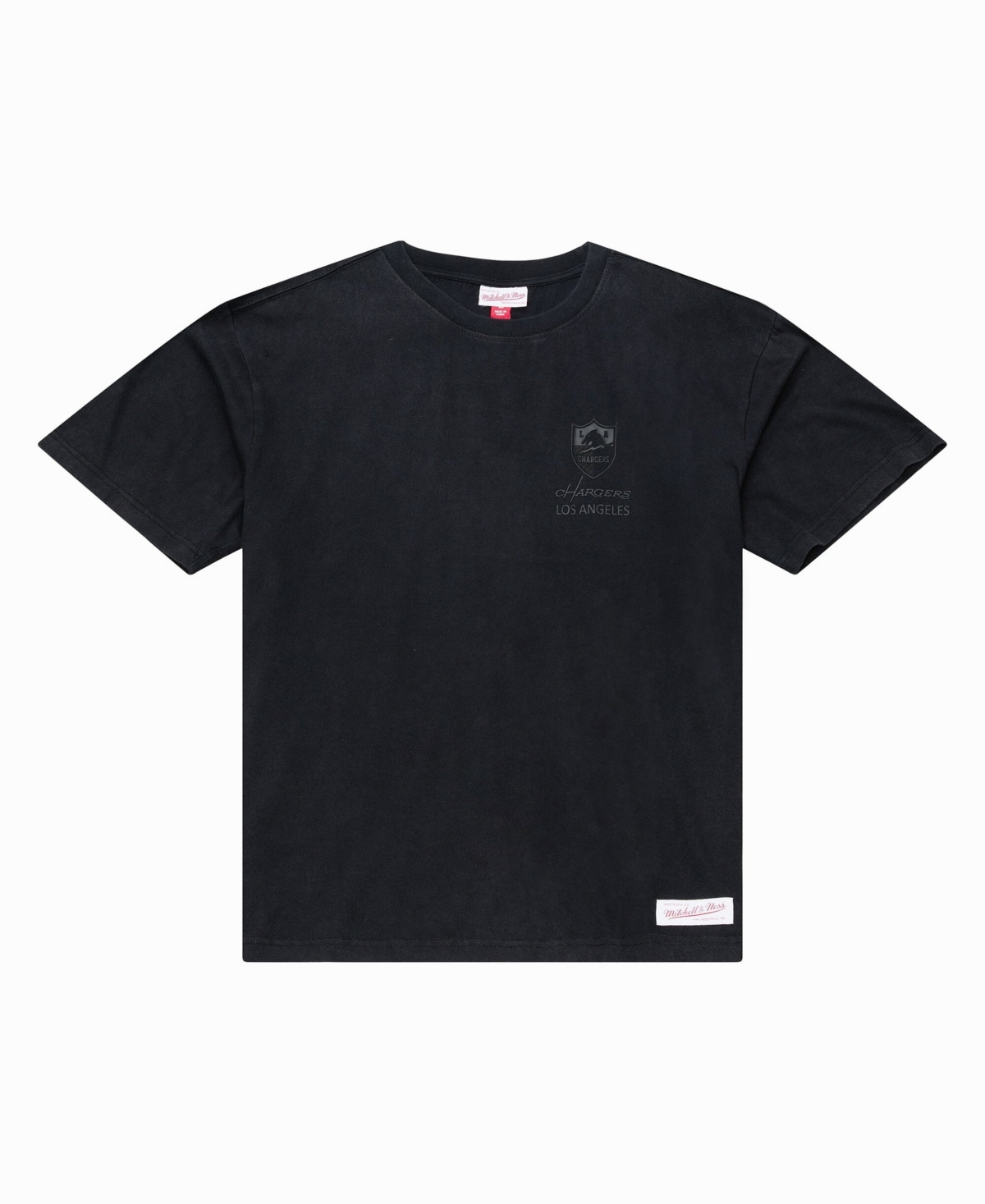 Mitchell & Ness Men's Mitchell Ness Black Los Angeles Chargers Core Essentials Micro Logo T-Shirt - Black