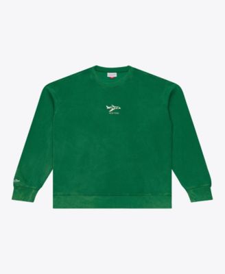Men's Mitchell Ness Green New York Jets Core Essentials Micro Logo Fleece Sweatshirt