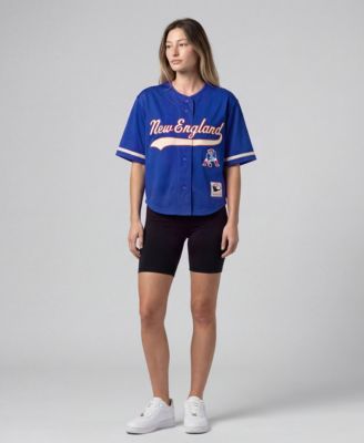 Women's Royal New England Patriots Retro Roots Baseball Jersey