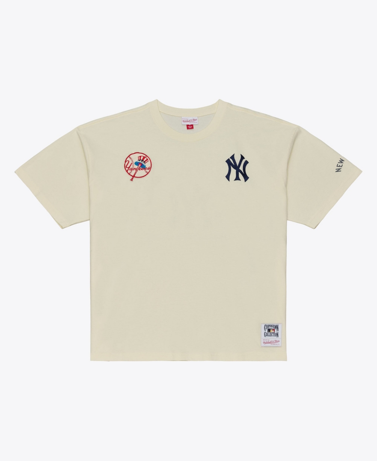 Mitchell & Ness Men's Mitchell Ness Cream New York Yankees Heritage Hues Oversized T-Shirt - Cream