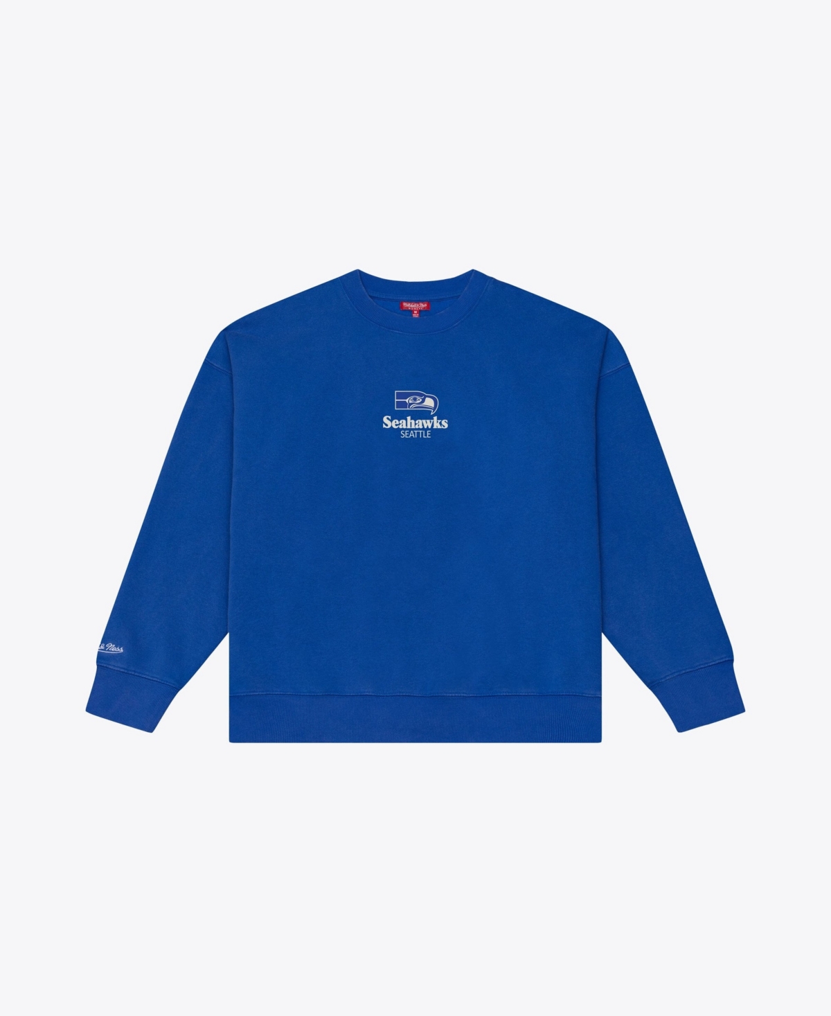 Mitchell & Ness Women's Mitchell Ness Royal Seattle Seahawks Core Essentials Micro Logo Fleece Sweatshirt - Royal