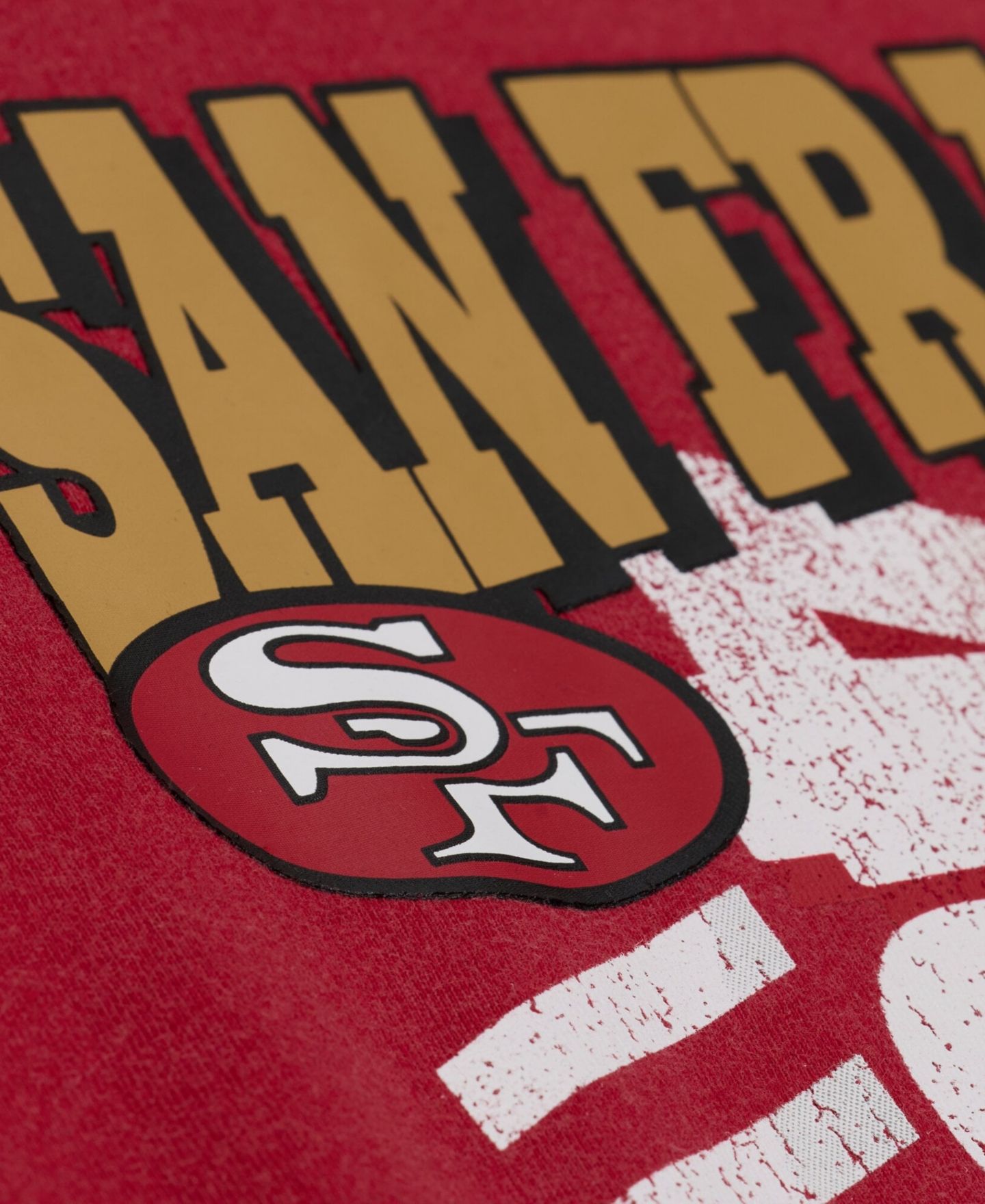 Мужская футболка Mitchell & Ness Mitchell Ness Scarlet San Francisco 49ers Core Essentials Street Graphic — фото 4
