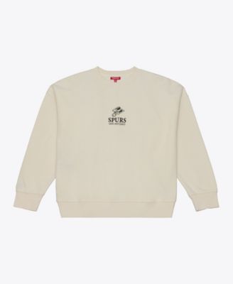 Women's Cream San Antonio Spurs Core Essentials Micro Logo Fleece Sweatshirt