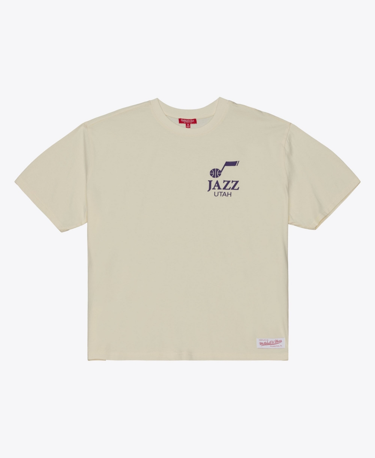 Mitchell & Ness Women's Mitchell Ness Cream Utah Jazz Core Essential T-Shirt - Cream