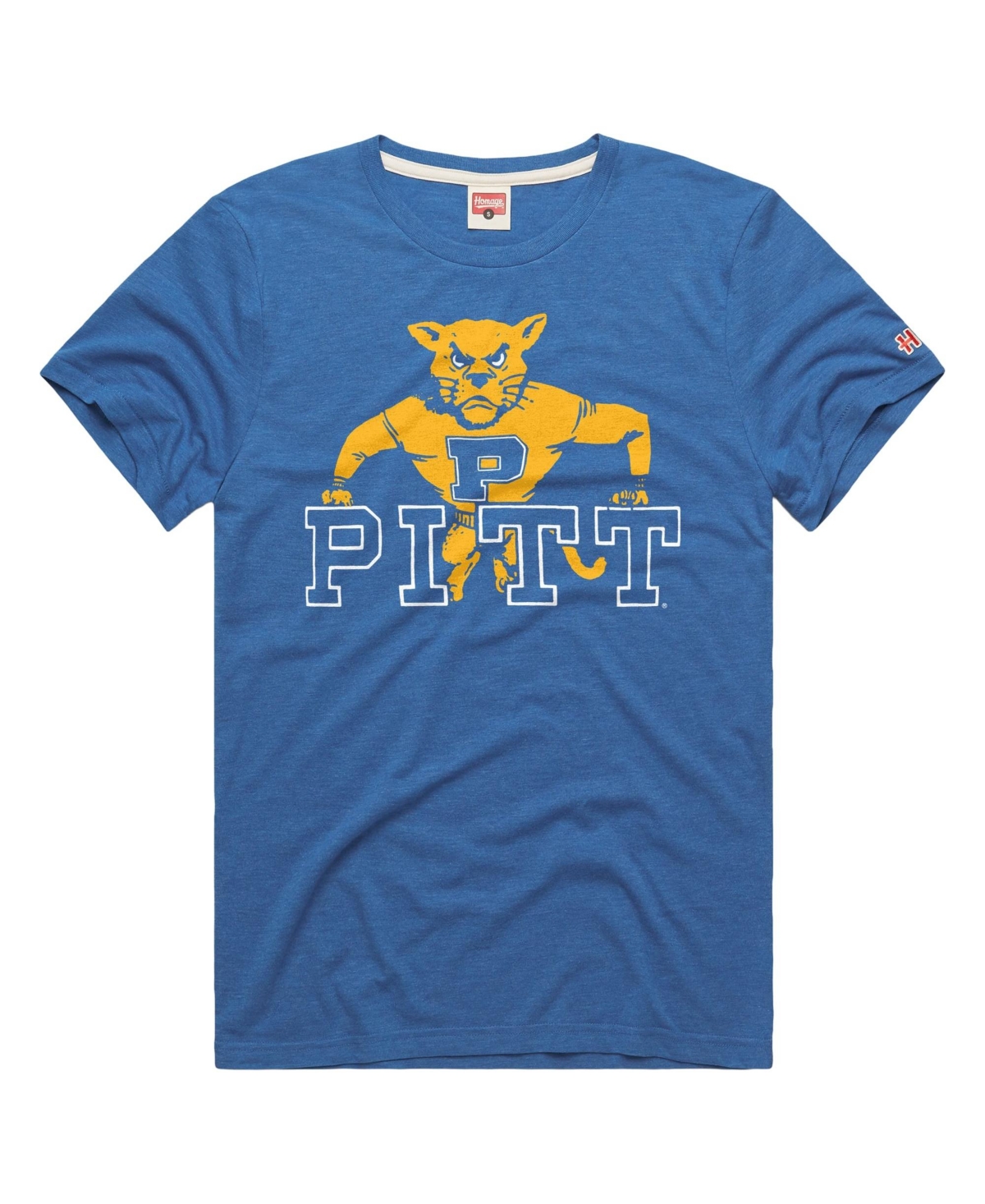 Homage Men's and Women's Royal Pitt Panthers 1980 Logo Tri-Blend T-Shirt - Royal