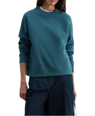 Women's Basic Cotton Crewneck Long-Sleeve Sweatshirt