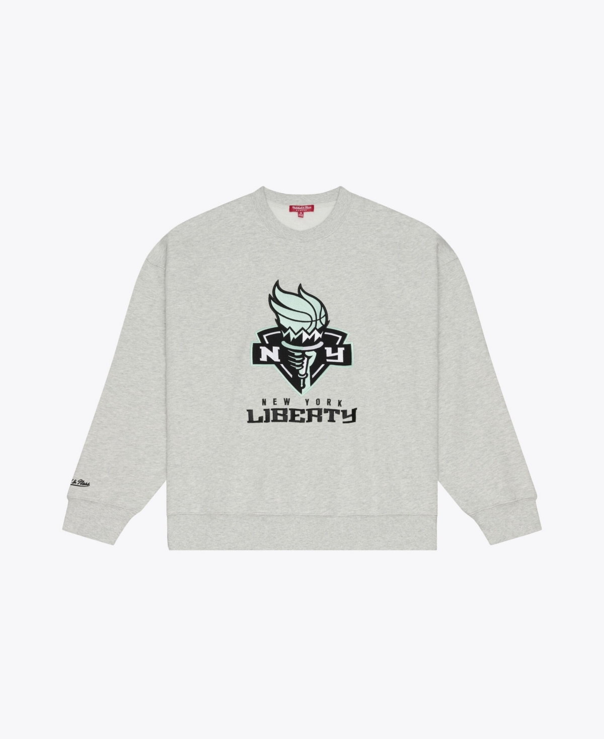 Mitchell & Ness Women's Mitchell Ness Gray New York Liberty Lightweight Fleece Crewneck Sweatshirt - Gray
