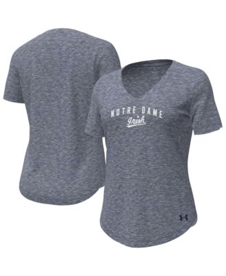 Women's Navy Notre Dame Fighting Irish Breezy V-Neck T-Shirt