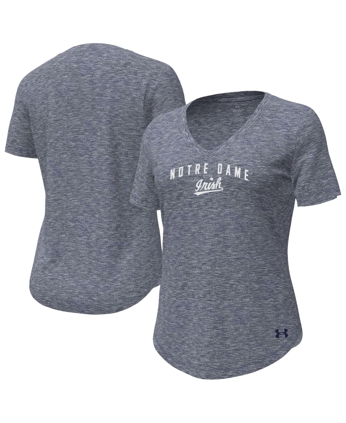 Under Armour Women's Navy Notre Dame Fighting Irish Breezy V-Neck T-Shirt - Navy
