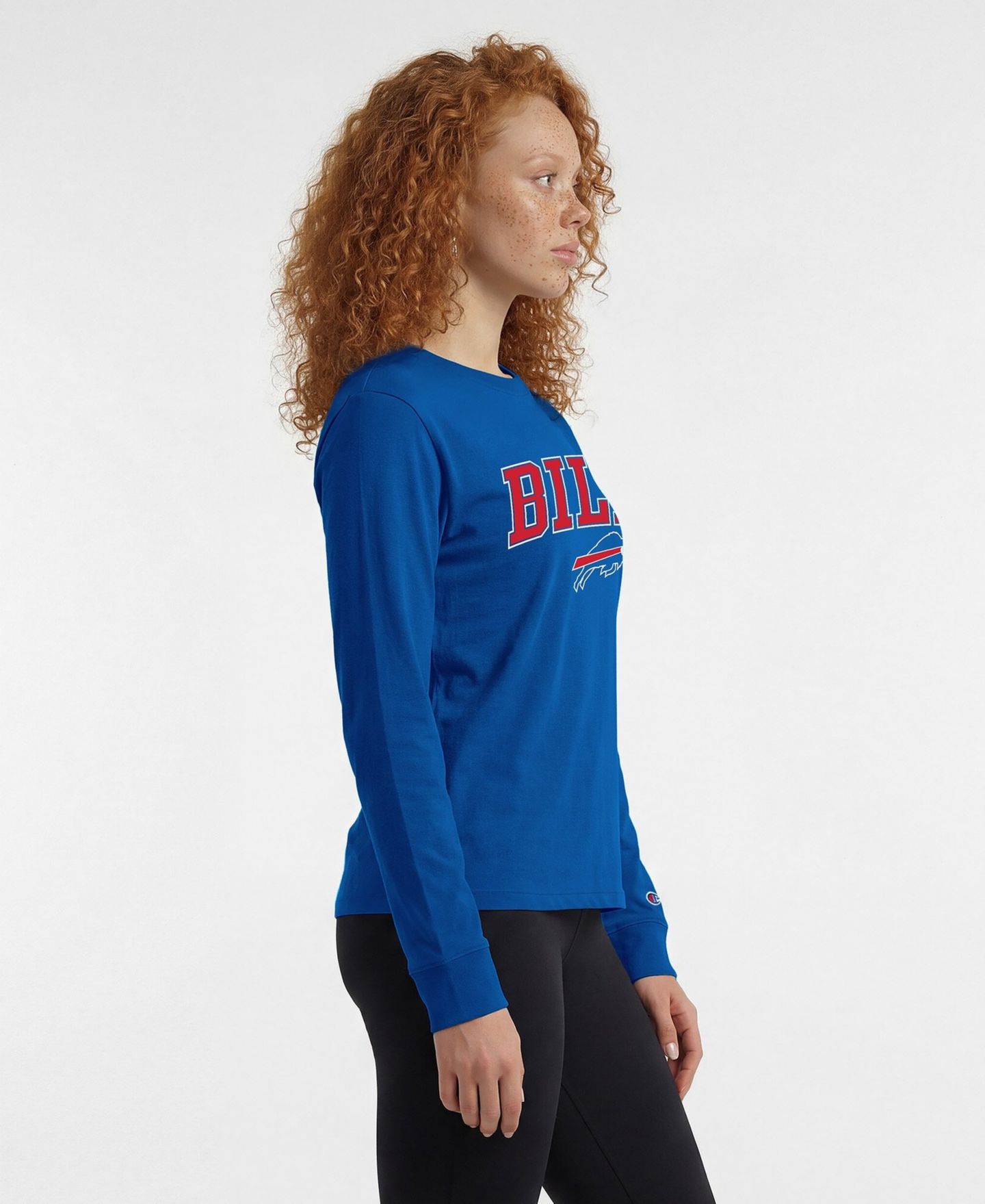 Женская футболка Champion Royal Buffalo Bills Core Logo Long-Sleeve — фото 4