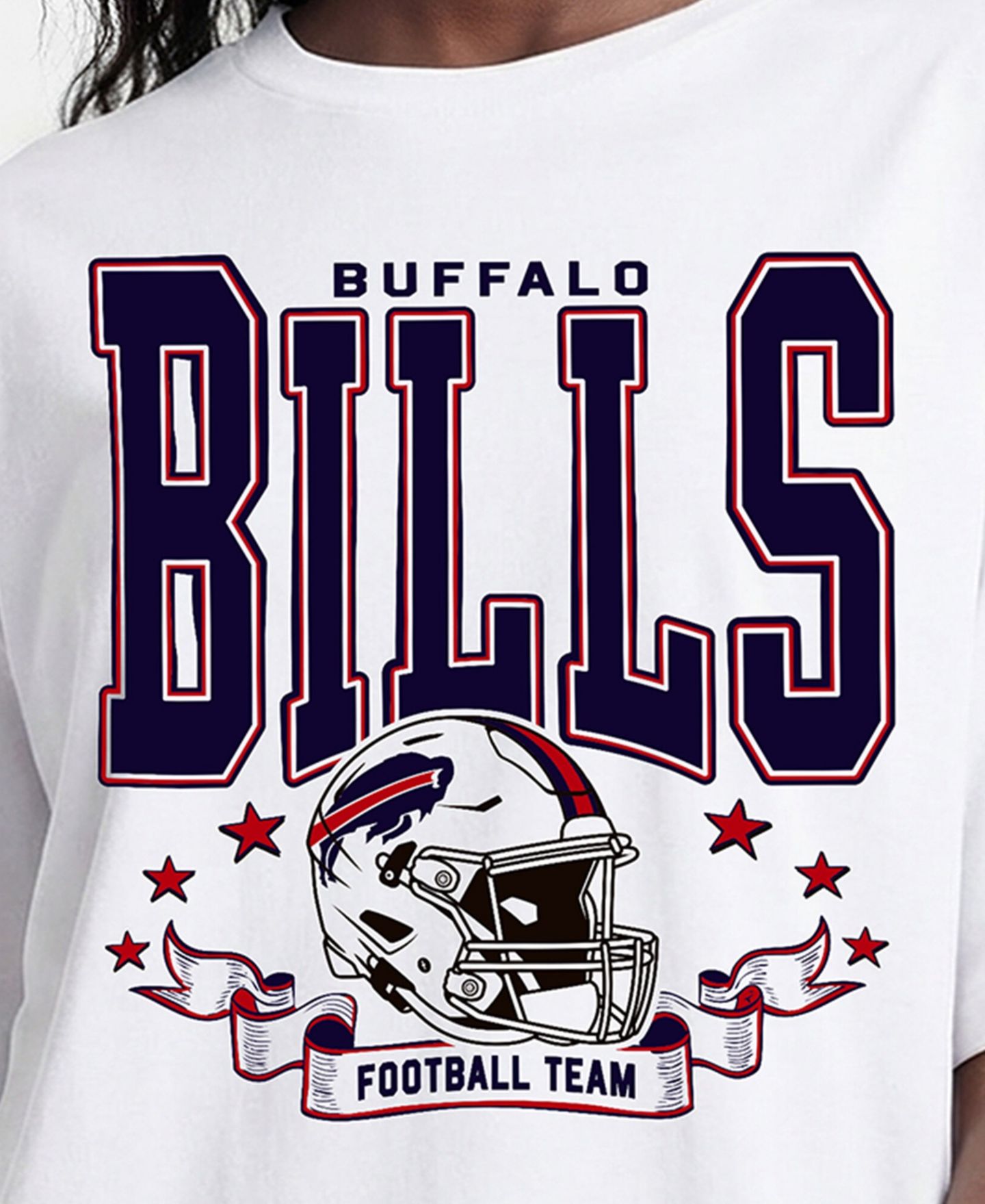 Женская футболка Champion White Buffalo Bills Oversized — фото 5