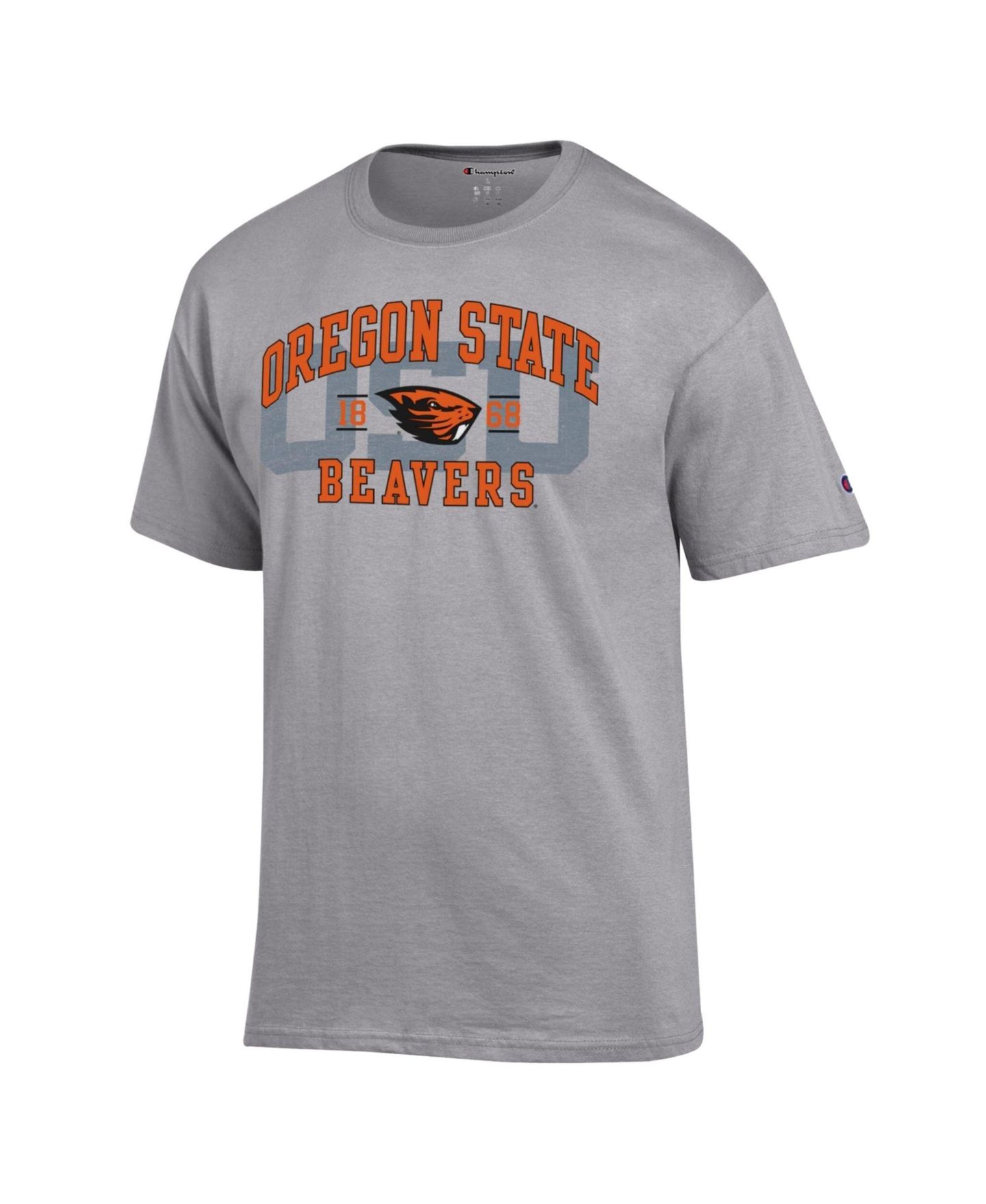 Мужская футболка Champion Heather Gray Oregon State Beavers Varsity — фото 2