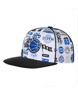 Big Boys' and Girls' White Orlando Magic Piped Up Snapback Hat