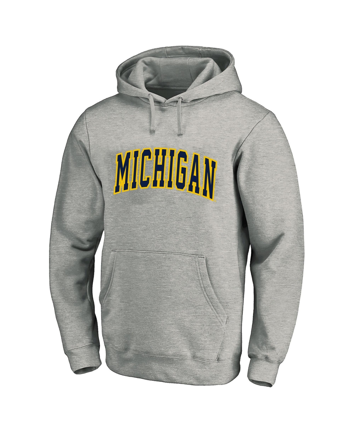 Champion Men's Heather Gray Michigan Wolverines Arch Over Tackle Twill Big Tall Hoodie - Heather Gray