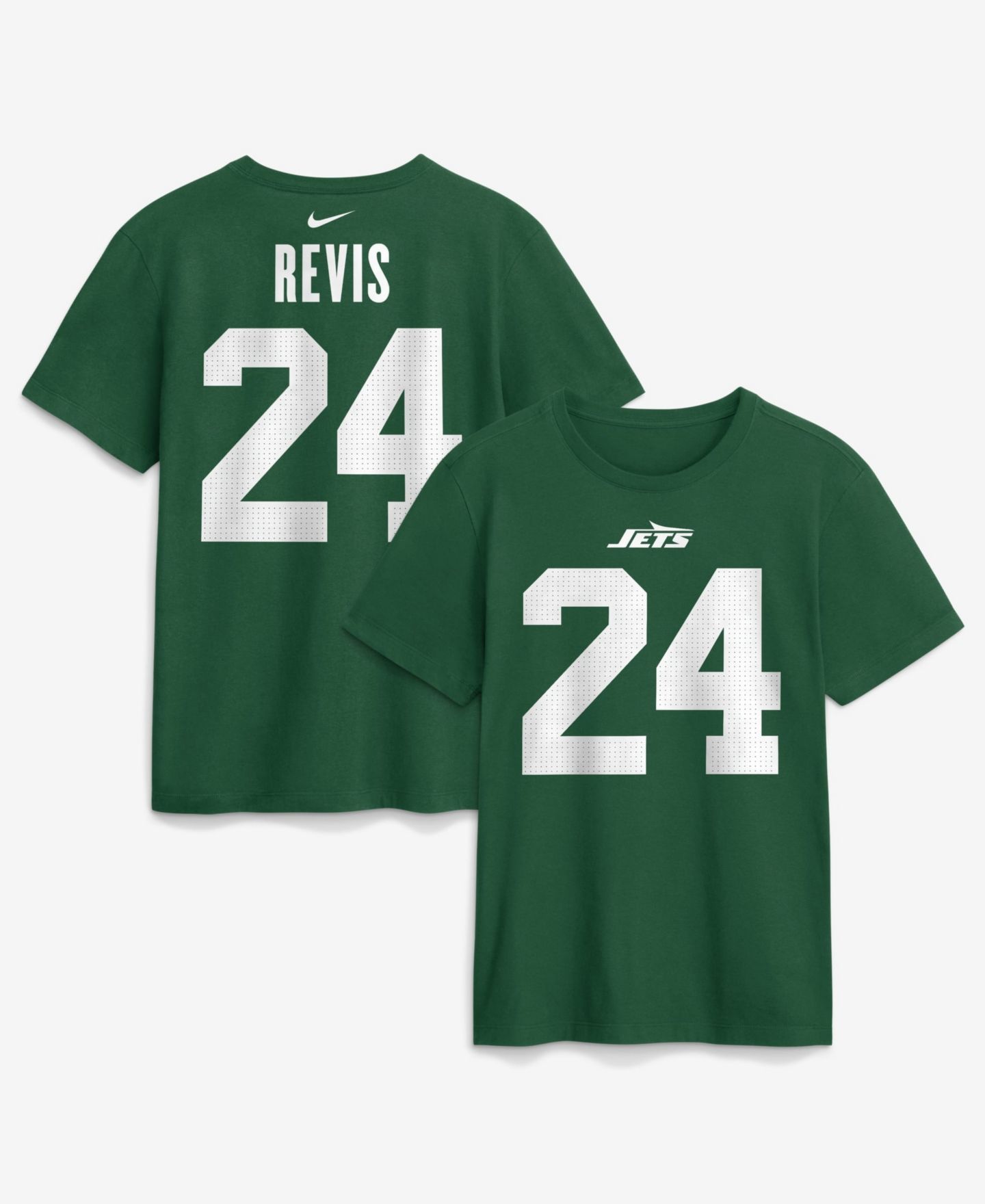 Мужская футболка Nike Darrelle Revis Green New York Jets Retired Name & Number — фото 1