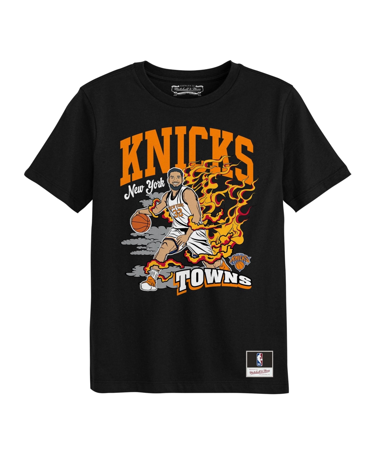 Mitchell & Ness Preschool Mitchell Ness Karl-Anthony Towns Black New York Knicks Fired Up T-Shirt - Black