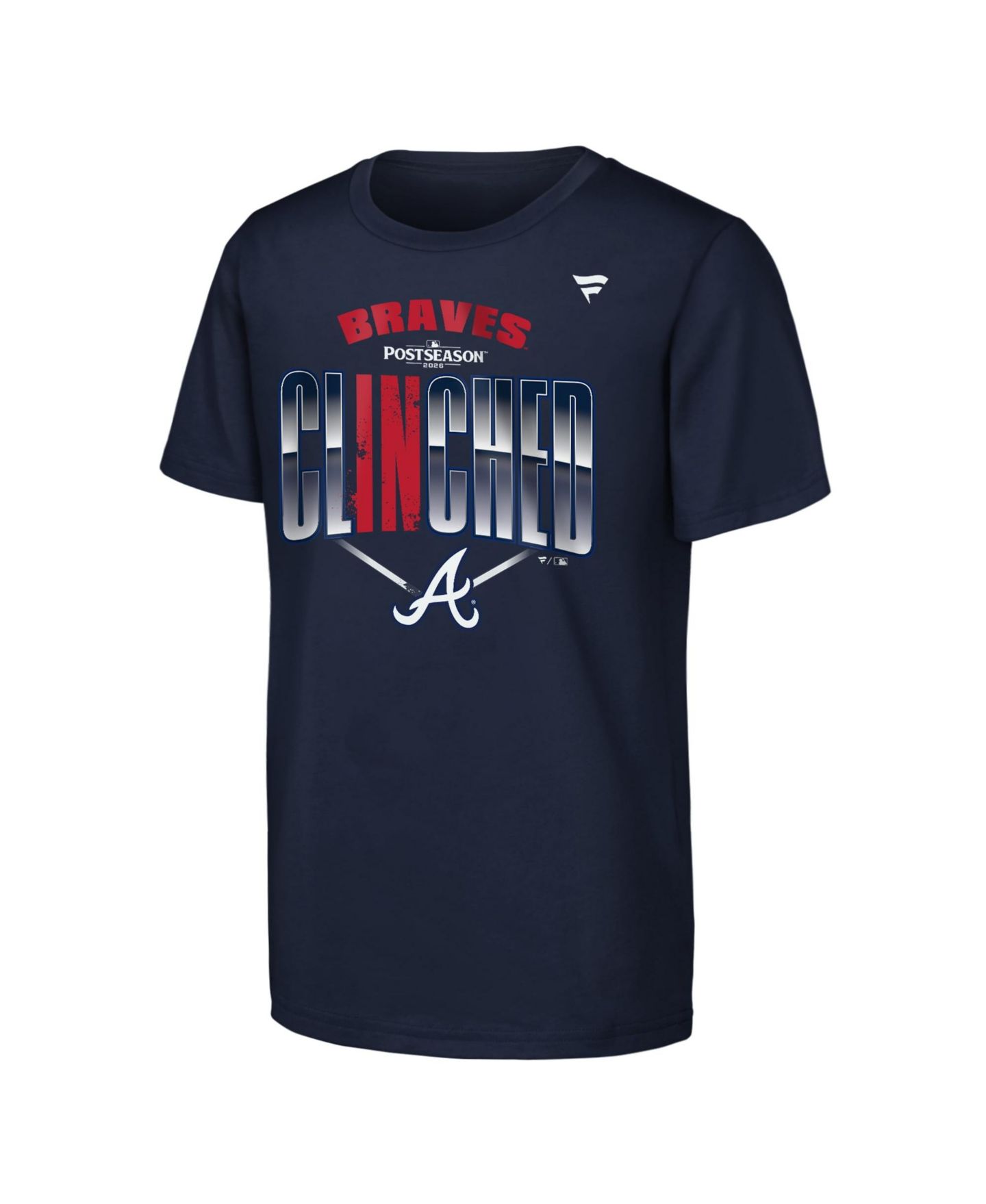 Детская футболка Fanatics Navy Atlanta Braves 2026 MLB Postseason Locker Room — фото 2