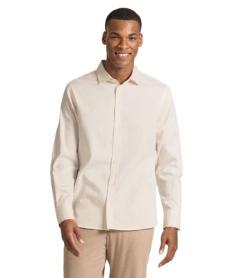 Men's Lancaster Herringbone-Weave Classic-Fit Button-Down Shirt
