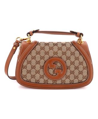 Medium Blondie NM Top Handle Bag GG Canvas with Leather