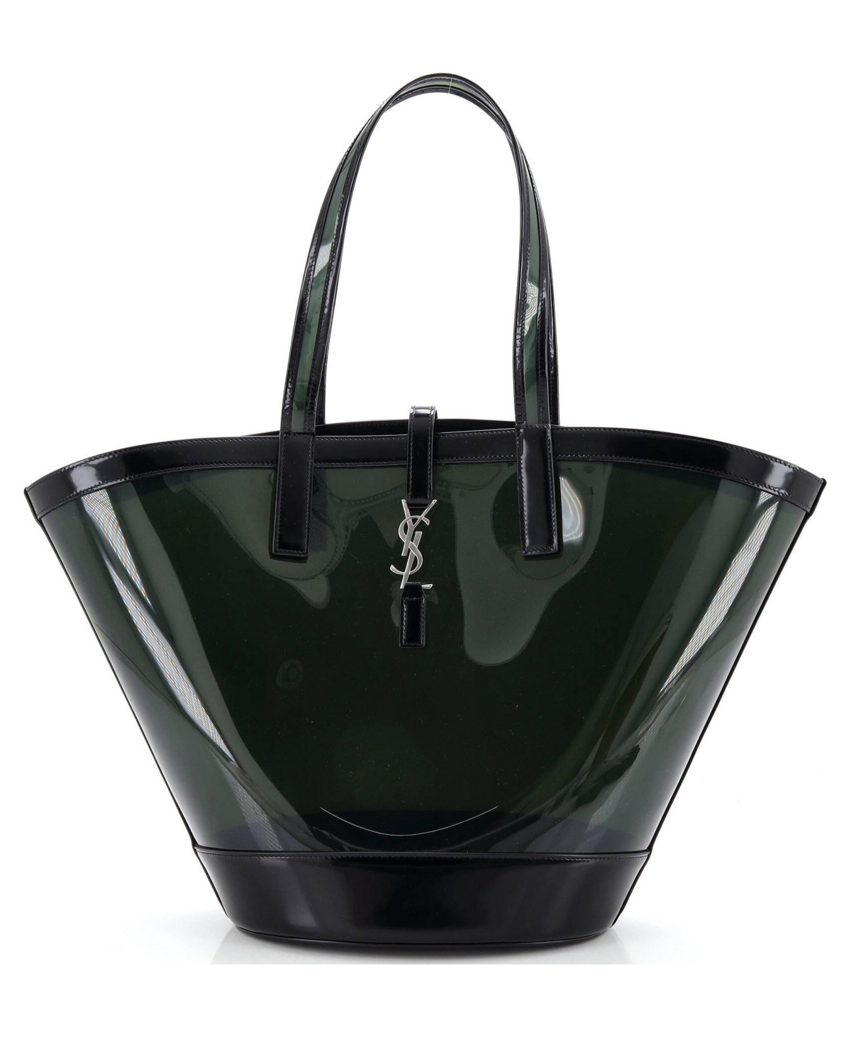 Pre-Owned Saint Laurent Medium Panier Tote Pvc - Green