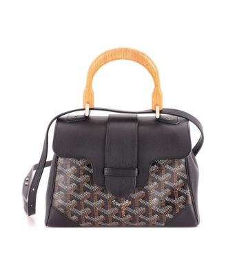 Mini Saigon Top Handle Bag Coated Canvas with Leather