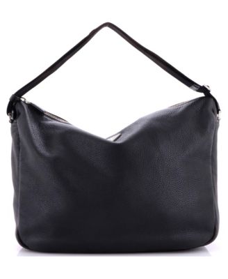 Large Zip Shoulder Bag Vitello Daino