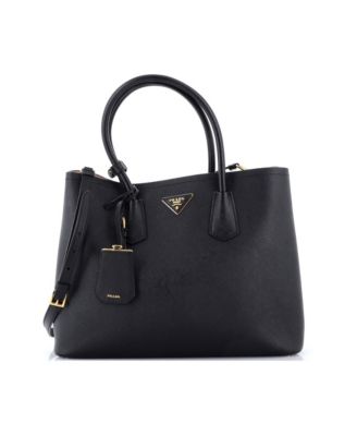 Medium Cuir Double Tote Saffiano Leather