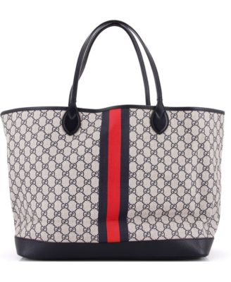 Large Ophidia Open Shopping Tote GG Coated Canvas