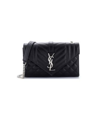 Small Classic Monogram Envelope Satchel Mixed Matelasse Leather