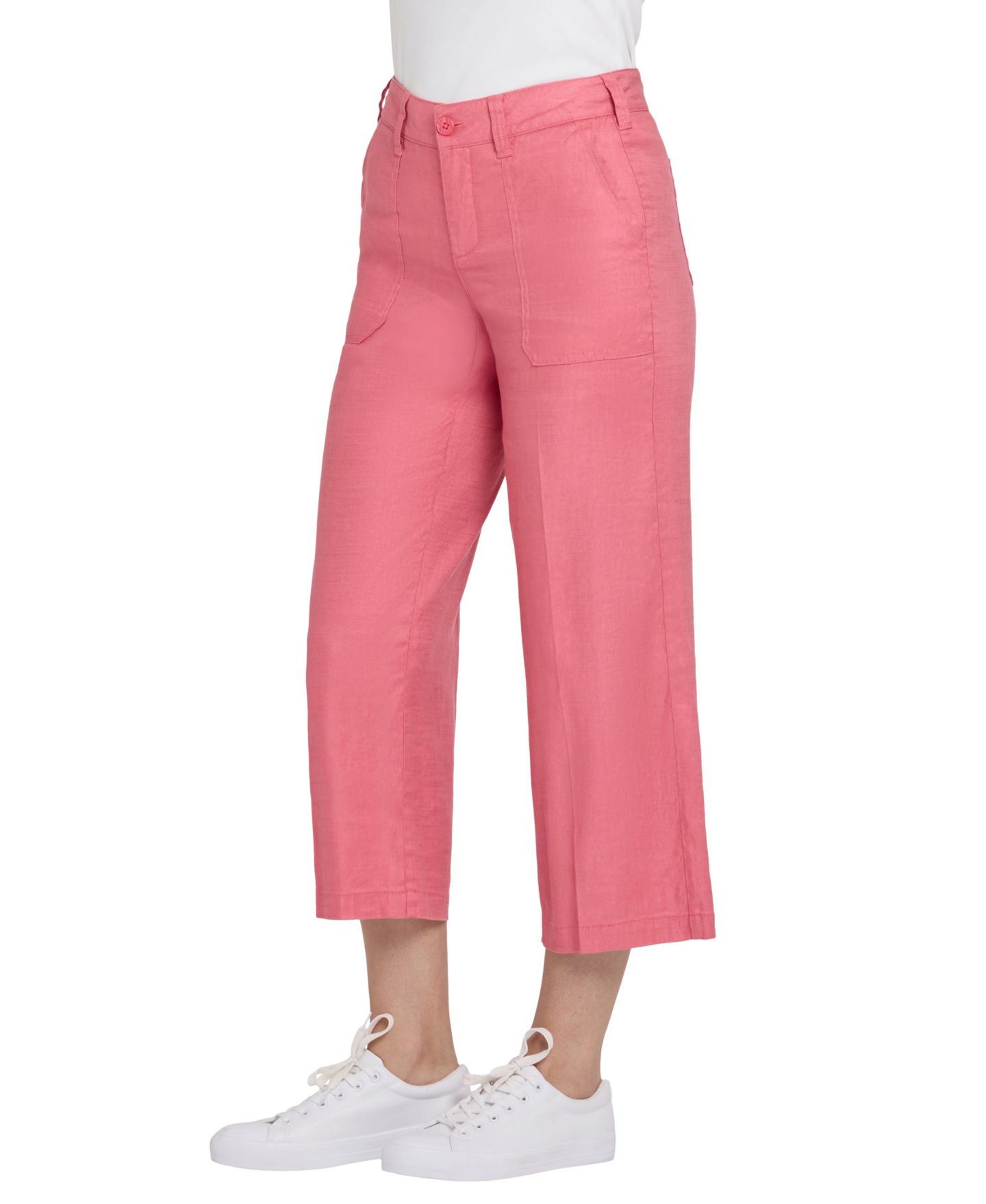 Женские брюки NYDJ Wide-Leg Cargo Capri, цвет: Пустынный розовый — фото 3