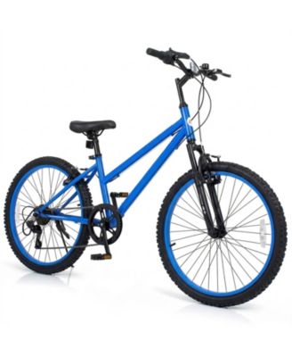 24-Inch 7-Speed Mountain Bike with Front Suspension Fork, Ages 8+