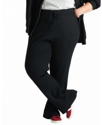 Plus Size Mila High-Rise Knitted Drawstring Lounge Pants