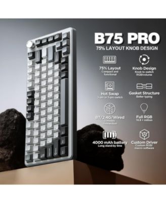 B75 PRO Wireless 75% Hot-Swappable Mechanical Keyboard for Windows/macOS