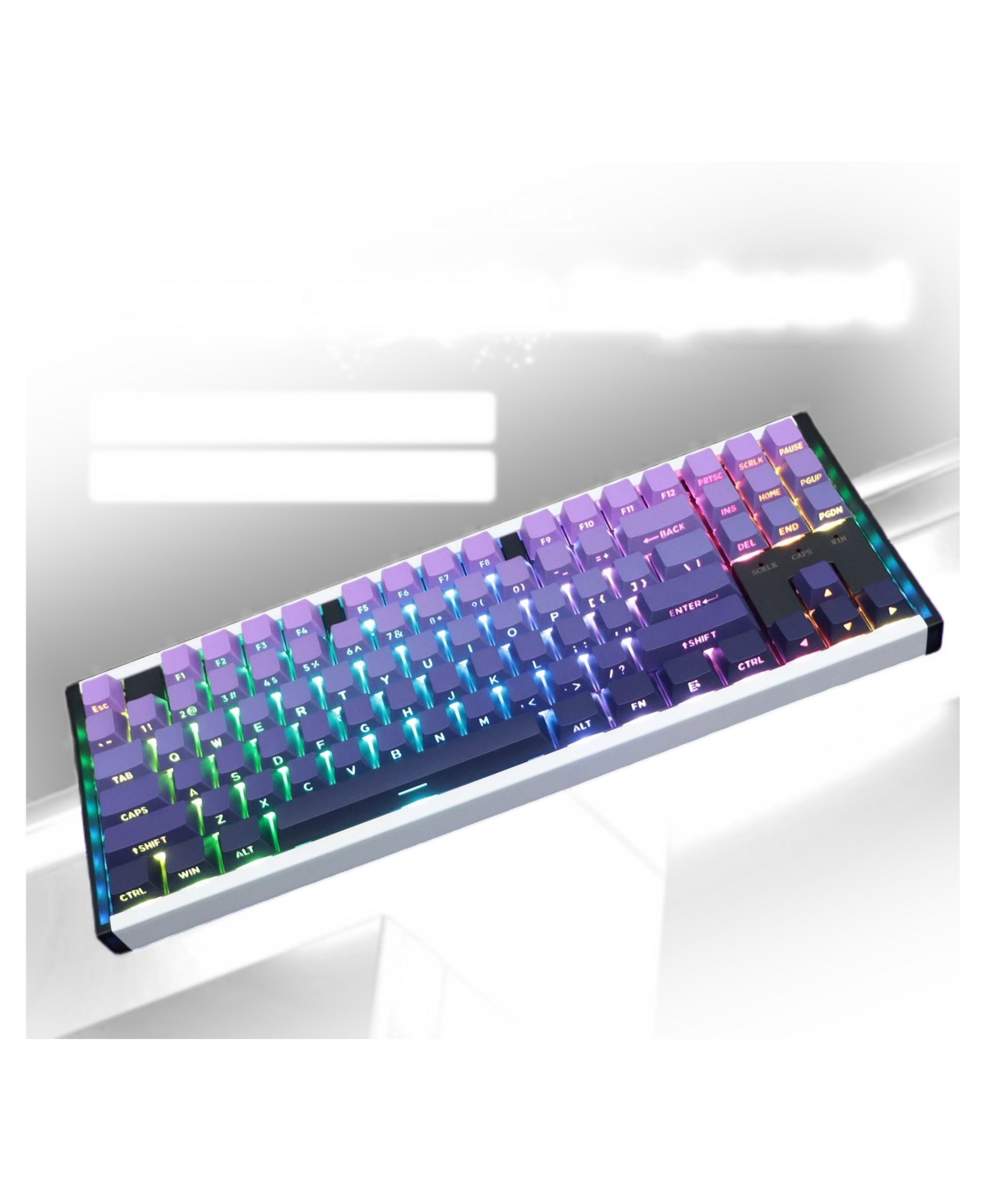 memzuoix KJ87 Wired Mechanical 87-Key Keyboard for Windows and Mac - Purple