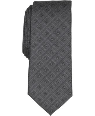 Men's Slate Geometric Slim Tie