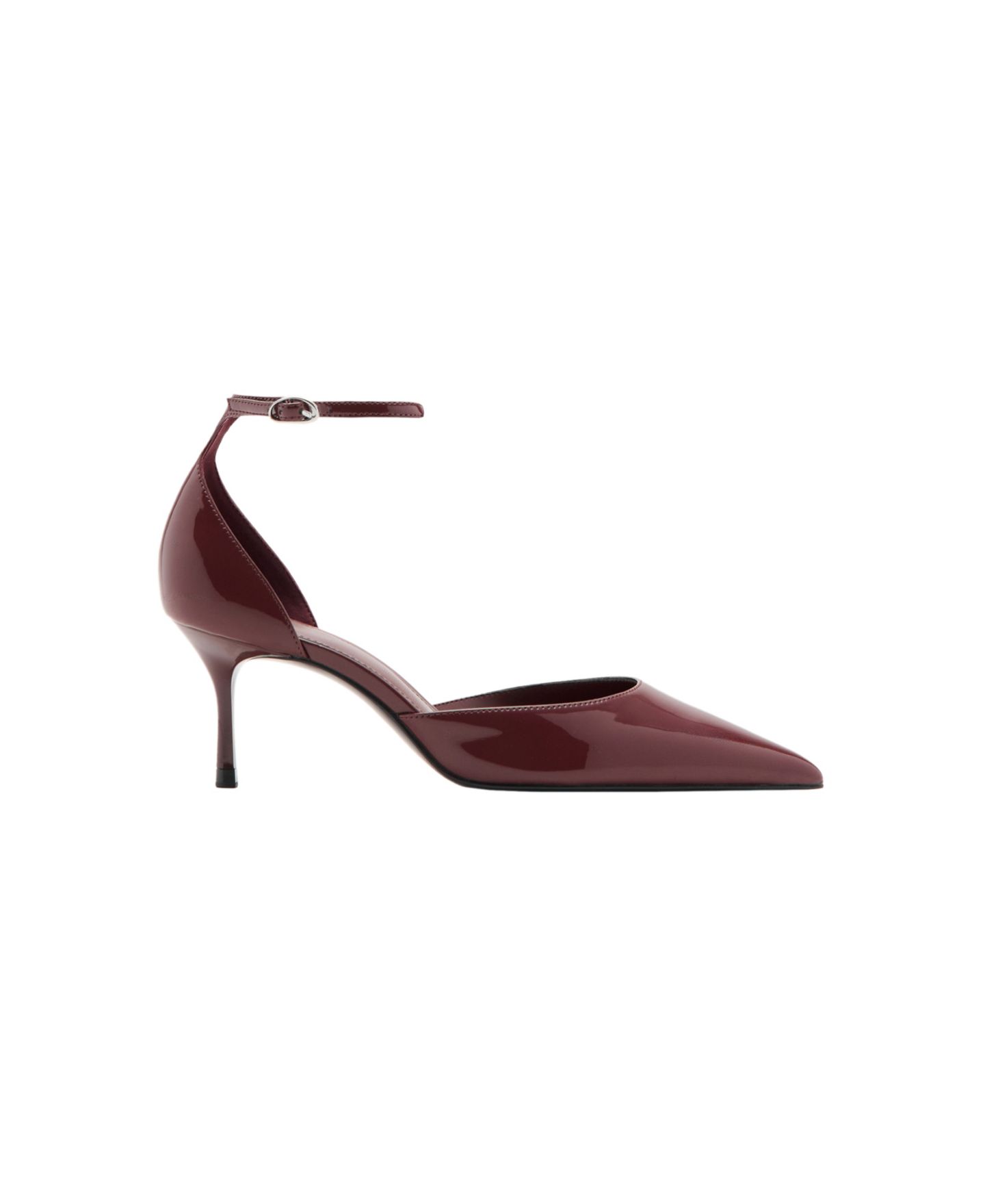 Женские туфли Mango Kitten-Heeled Pointed-Toe Ankle-Strap, цвет: Коричневый — фото 1