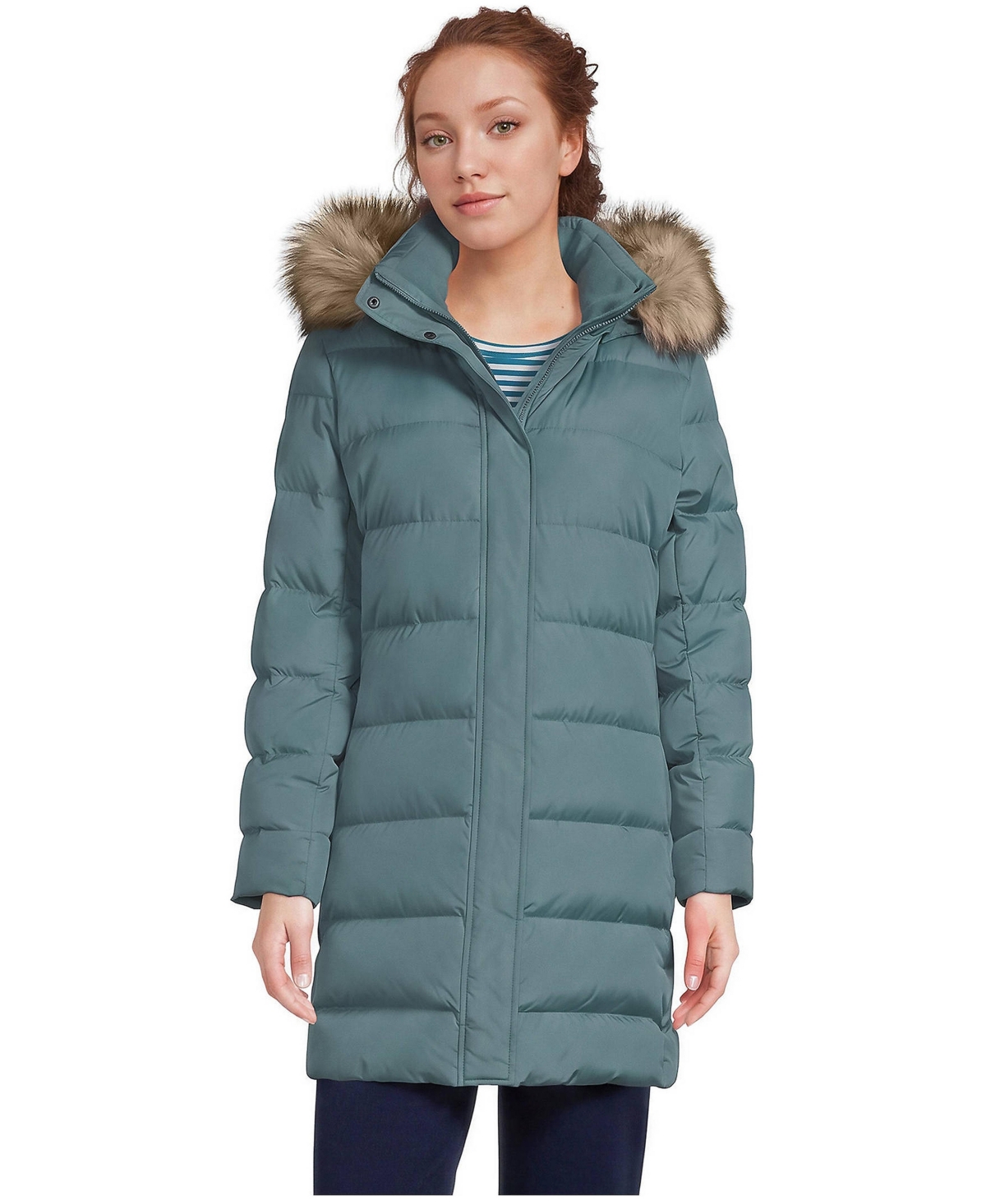 Lands' End Petite Max 600 Down Puffer Coat - Tourmaline