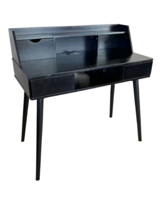 37" Wood Desk with Charging Station