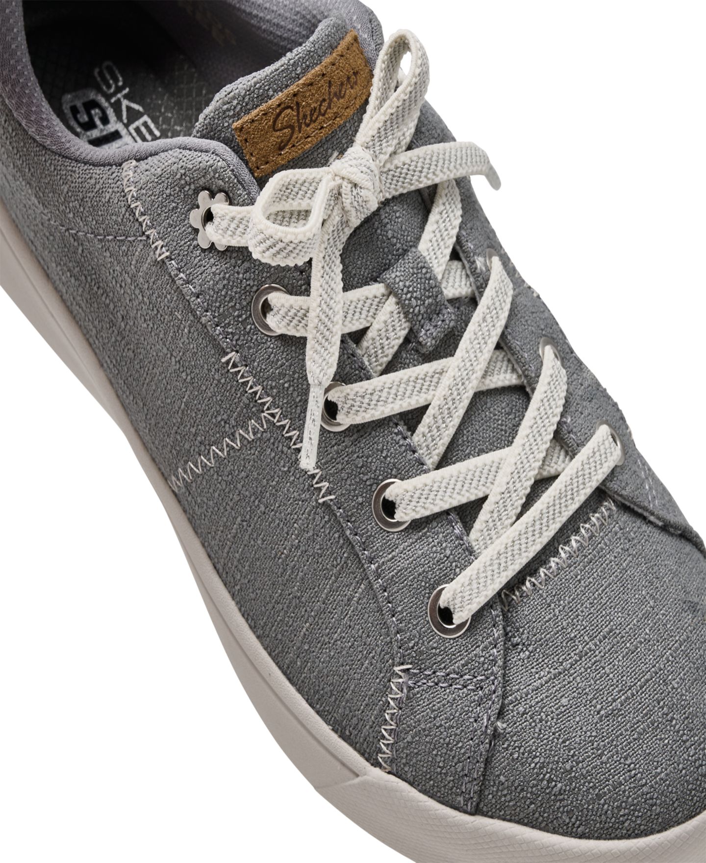 Женские кроссовки Skechers Slip-ins Relaxed Fit: Geneva - Posh Ease Slip-On Casual, цвет: Серый — фото 7