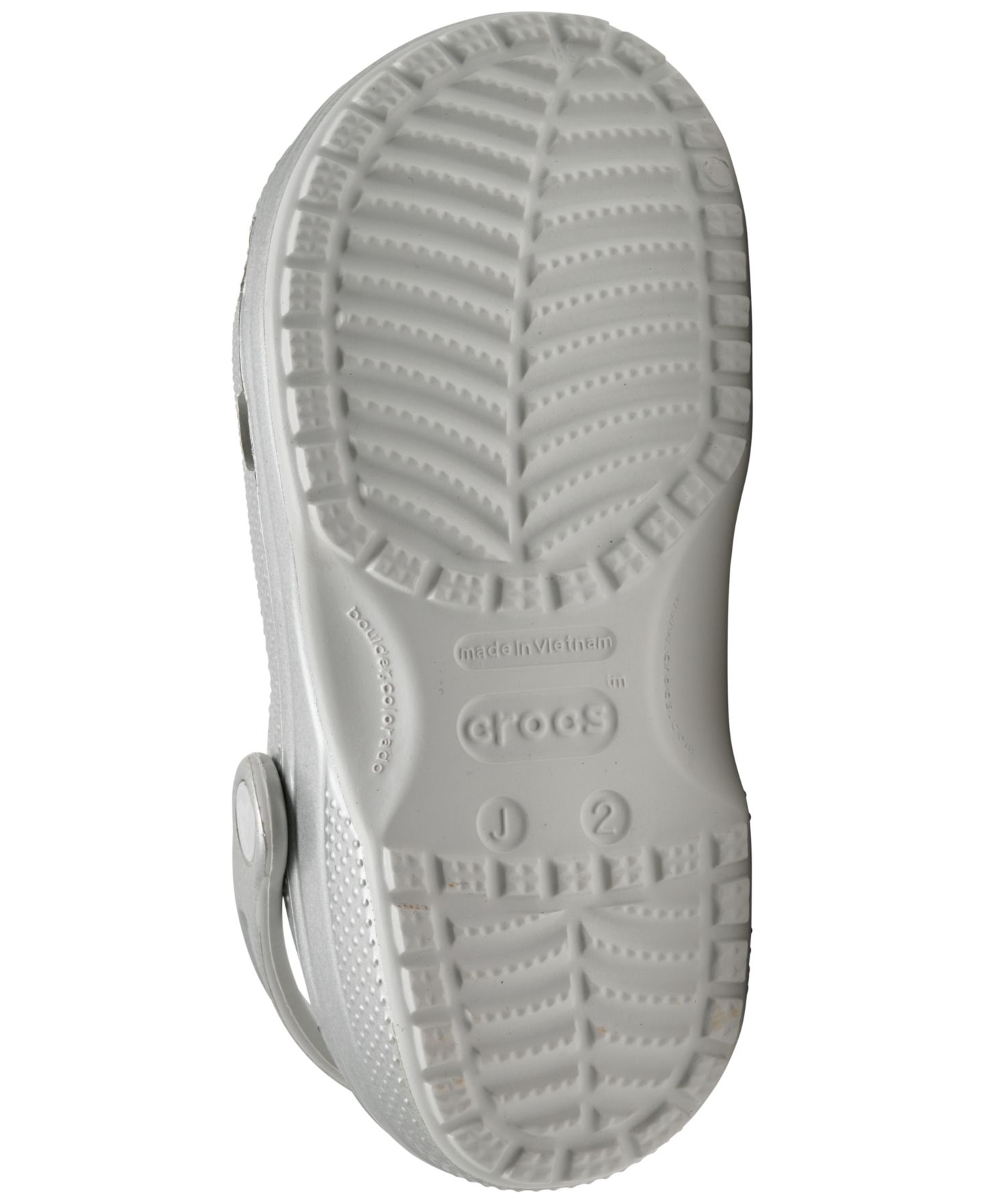 Детские сабо Crocs Tinted Metallic Classic, цвет: Серебряный — фото 6