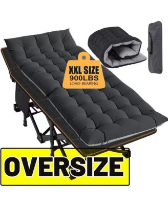 XL Folding Camping Cot Camp Bed with Carry Bag for Outdoor Travel, Beach, Hiking